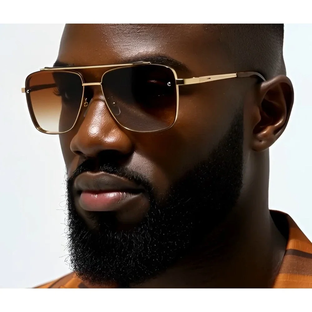 Aviator Sunglasses for Men Women HD UV400 Lens Metal Frame Elegant Luxury Lentes